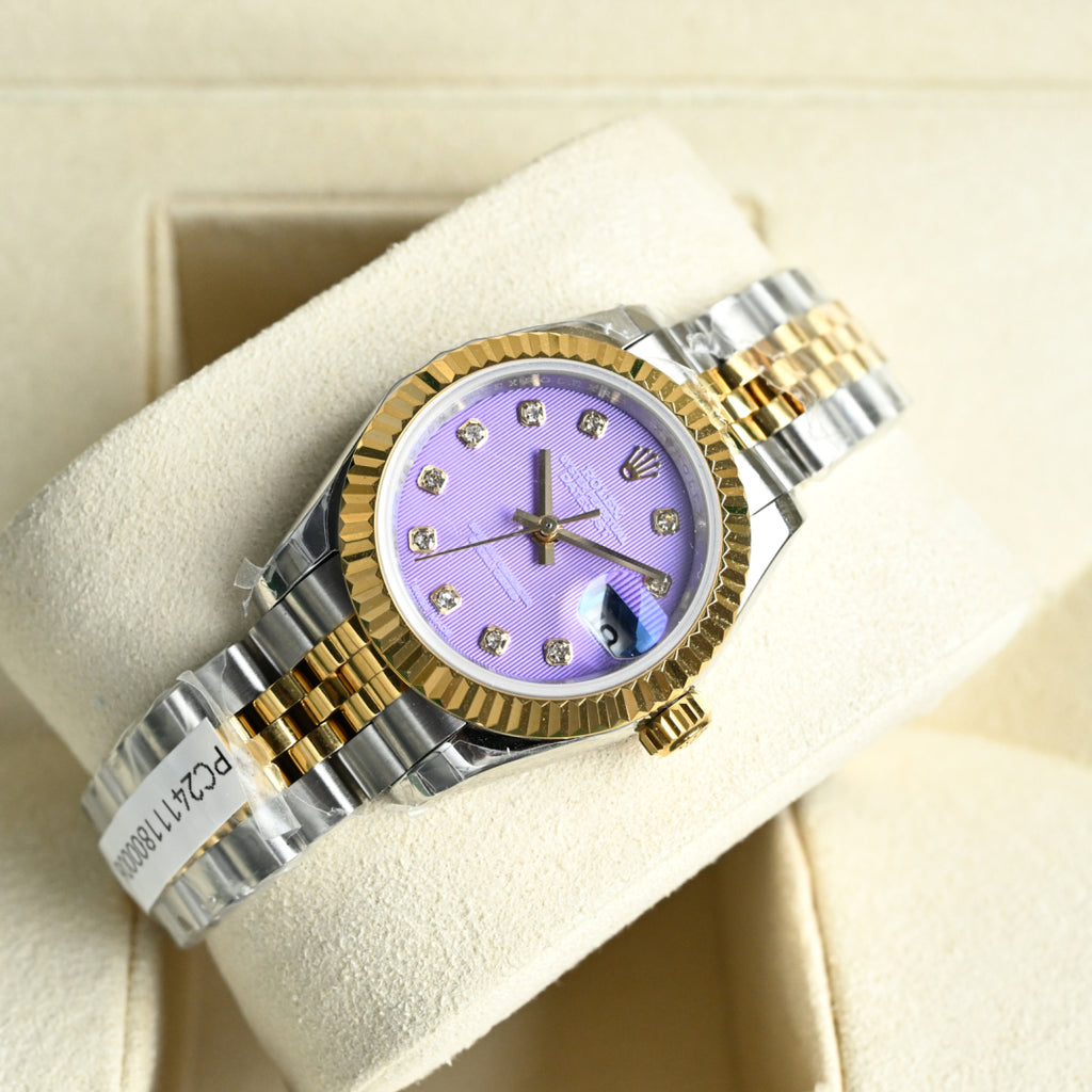 Rolex-lavender purple, apple mint green