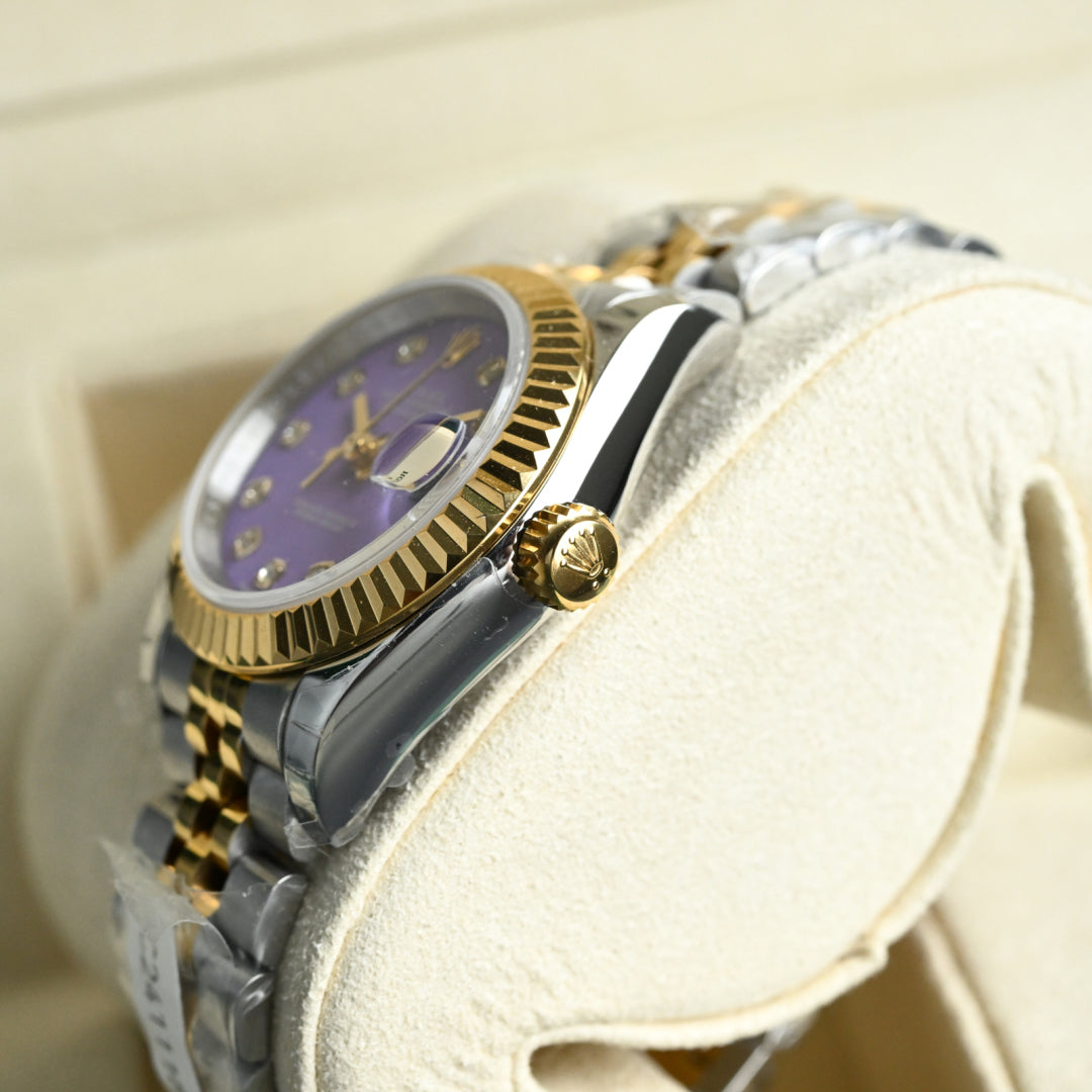 Rolex-lavender purple, apple mint green